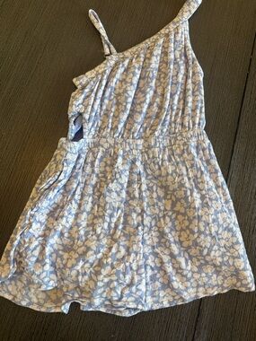 abercrombie kids Light Blue Floral One-Shoulder Dress